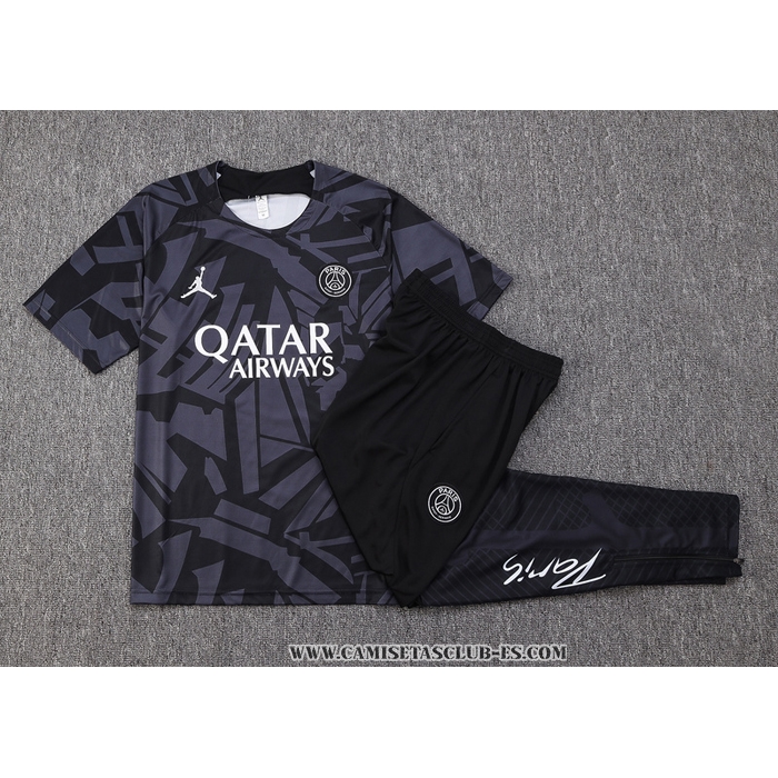 Chandal del Paris Saint-Germain 22-23 Manga Corta Gris